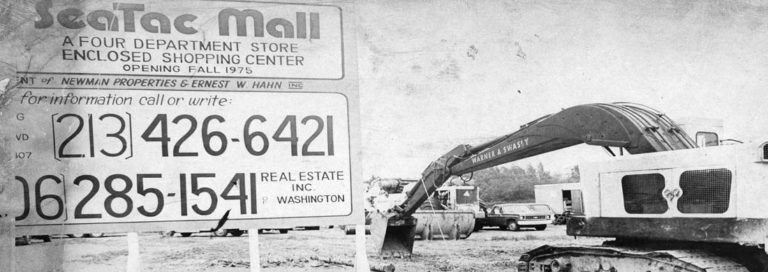 Construction of SeaTac Mall, circa 1974. Now called The Commons.